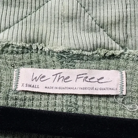 Free People WE THE FREE Women's Close To You Waffle Knit Top Sz XS Boho Festival - Picture 7 of 8